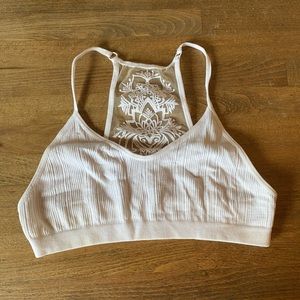 White Lace Back Tattoo Bralette